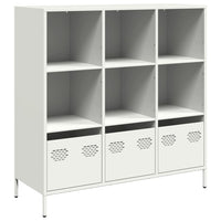 Thumbnail for Highboard Weiß 101,5x39x103,5 cm Stahl