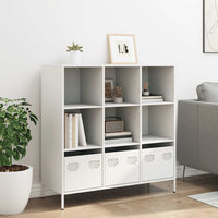 Thumbnail for Highboard Weiß 101,5x39x103,5 cm Stahl