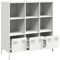 Thumbnail for Highboard Weiß 101,5x39x103,5 cm Stahl