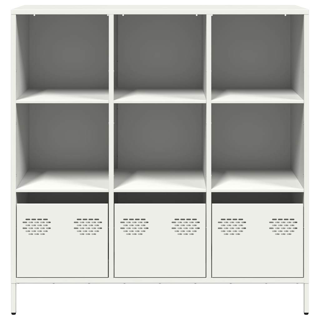 Highboard Weiß 101,5x39x103,5 cm Stahl
