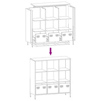 Thumbnail for Highboard Weiß 101,5x39x103,5 cm Stahl