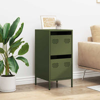 Thumbnail for Sideboard Olivgrün 35x39x73,5 cm Kaltgewalzter Stahl
