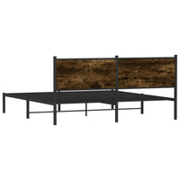 Thumbnail for Metallbett ohne Matratze Räuchereiche 160x200 cm