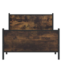Thumbnail for Metallbett ohne Matratze Räuchereiche 100x190 cm