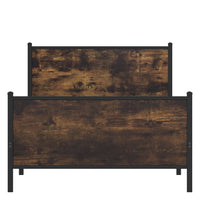 Thumbnail for Metallbett ohne Matratze Räuchereiche 100x200 cm