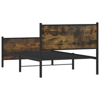 Thumbnail for Metallbett ohne Matratze Räuchereiche 100x200 cm