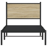 Thumbnail for Metallbett ohne Matratze Sonoma-Eiche 80x200 cm