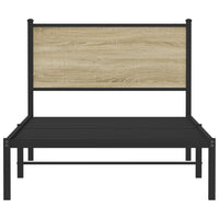 Thumbnail for Metallbett ohne Matratze Sonoma-Eiche 107x203 cm