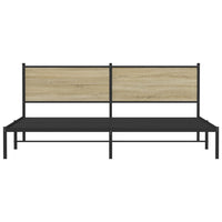 Thumbnail for Metallbett ohne Matratze Sonoma-Eiche 193x203 cm