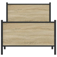 Thumbnail for Metallbett ohne Matratze Sonoma-Eiche 75x190 cm