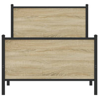 Thumbnail for Metallbett ohne Matratze Sonoma-Eiche 80x200 cm