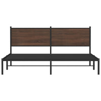 Thumbnail for Metallbett ohne Matratze Braun Eichen-Optik 183x213 cm