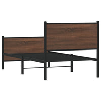 Thumbnail for Bettgestell mit Kopf- und Fußteil Metall 75x190 cm