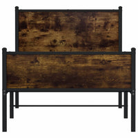 Thumbnail for Metallbett ohne Matratze Räuchereiche 90x190 cm