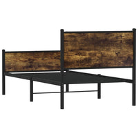 Thumbnail for Metallbett ohne Matratze Räuchereiche 90x190 cm
