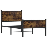 Thumbnail for Metallbett ohne Matratze Räuchereiche 90x200 cm