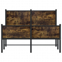 Thumbnail for Metallbett ohne Matratze Räuchereiche 120x190 cm
