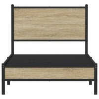 Thumbnail for Metallbett ohne Matratze Sonoma-Eiche 75x190 cm