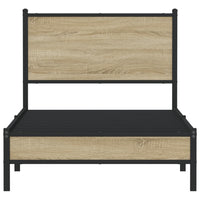 Thumbnail for Metallbett ohne Matratze Sonoma-Eiche 90x190 cm