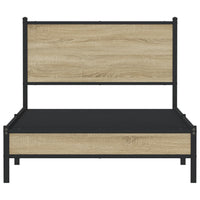 Thumbnail for Metallbett ohne Matratze Sonoma-Eiche 107x203 cm