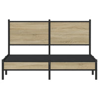 Thumbnail for Metallbett ohne Matratze Sonoma-Eiche 150x200 cm