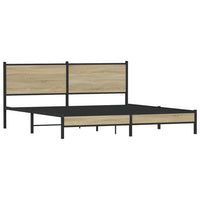 Thumbnail for Metallbett ohne Matratze Sonoma-Eiche 160x200 cm