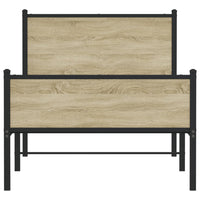 Thumbnail for Metallbett ohne Matratze Sonoma-Eiche 90x190 cm