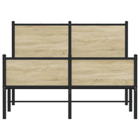 Thumbnail for Metallbett ohne Matratze Sonoma-Eiche 120x190 cm