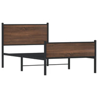 Thumbnail for Bettgestell mit Kopf- und Fußteil Metall 100x190 cm