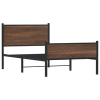 Thumbnail for Bettgestell mit Kopf- und Fußteil Metall 107x203cm