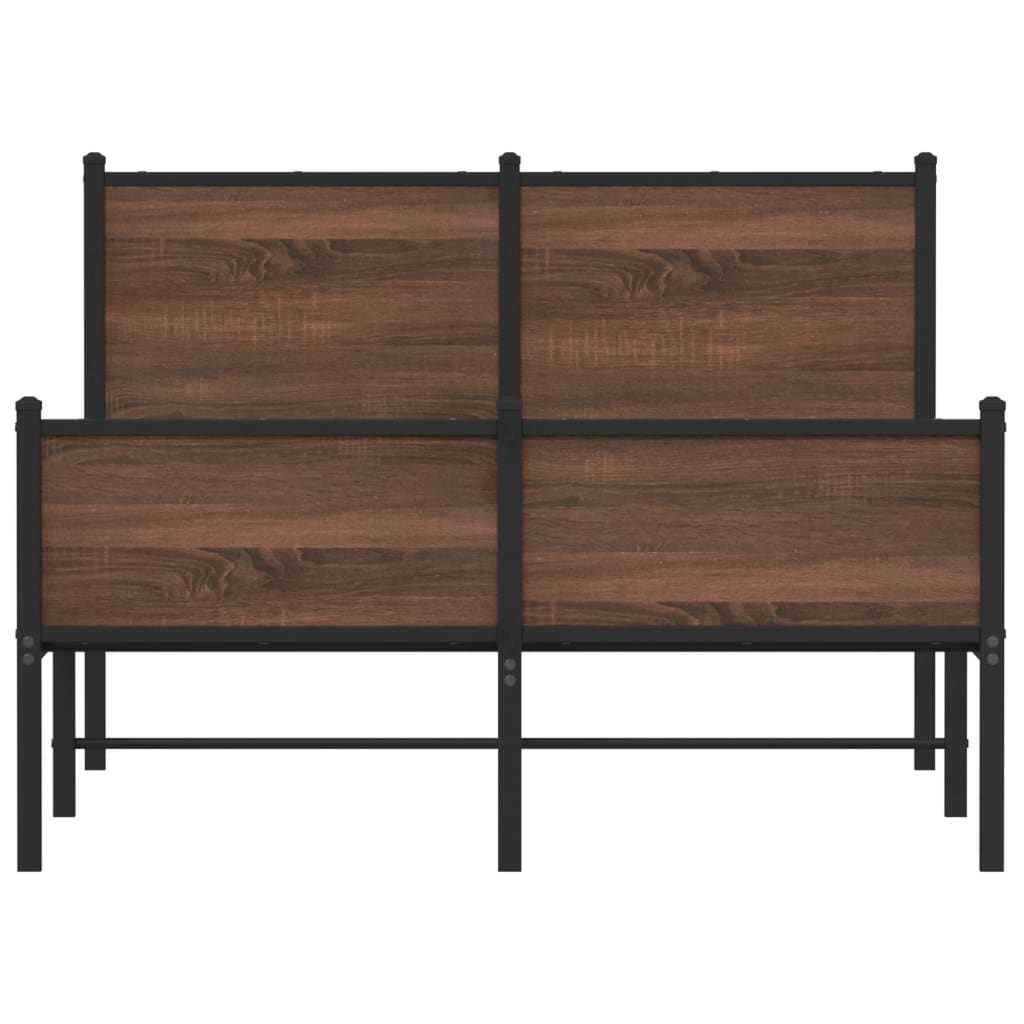 Bettgestell mit Kopf- und Fußteil Metall 120x190 cm