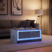 Thumbnail for LED-Couchtisch Betongrau Holzwerkstoff