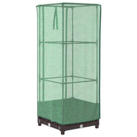 Thumbnail for Hochbeet mit Gewächshaus-Aufsatz Rattan-Optik 40x40x123 cm