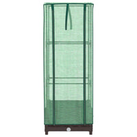 Thumbnail for Hochbeet mit Gewächshaus-Aufsatz Rattan-Optik 40x40x123 cm