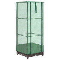 Thumbnail for Hochbeet mit Gewächshaus-Aufsatz Rattan-Optik 40x40x123 cm