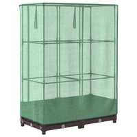 Thumbnail for Hochbeet mit Gewächshaus-Aufsatz Rattan-Optik 80x40x123 cm