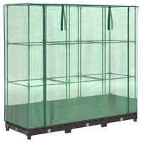 Thumbnail for Hochbeet mit Gewächshaus-Aufsatz Rattan-Optik 120x40x123 cm