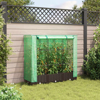 Thumbnail for Hochbeet mit Gewächshaus-Aufsatz Rattan-Optik 120x40x123 cm