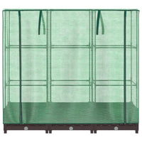 Thumbnail for Hochbeet mit Gewächshaus-Aufsatz Rattan-Optik 120x40x123 cm