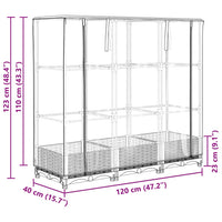 Thumbnail for Hochbeet mit Gewächshaus-Aufsatz Rattan-Optik 120x40x123 cm