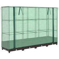 Thumbnail for Hochbeet mit Gewächshaus-Aufsatz Rattan-Optik 160x40x123 cm