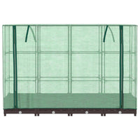 Thumbnail for Hochbeet mit Gewächshaus-Aufsatz Rattan-Optik 160x40x123 cm