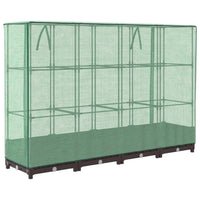 Thumbnail for Hochbeet mit Gewächshaus-Aufsatz Rattan-Optik 160x40x123 cm