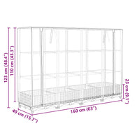 Thumbnail for Hochbeet mit Gewächshaus-Aufsatz Rattan-Optik 160x40x123 cm