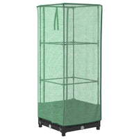 Thumbnail for Hochbeet mit Gewächshaus-Aufsatz Rattan-Optik 40x40x123 cm