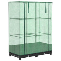 Thumbnail for Hochbeet mit Gewächshaus-Aufsatz Rattan-Optik 80x40x123 cm