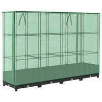 Thumbnail for Hochbeet mit Gewächshaus-Aufsatz Rattan-Optik 160x40x123 cm