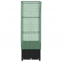 Thumbnail for Hochbeet mit Gewächshaus-Aufsatz Rattan-Optik 40x40x139 cm