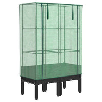 Thumbnail for Hochbeet mit Gewächshaus-Aufsatz Rattan-Optik 80x40x140 cm
