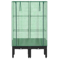 Thumbnail for Hochbeet mit Gewächshaus-Aufsatz Rattan-Optik 80x40x140 cm